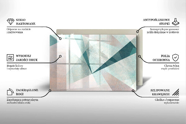 Glas Herdabdeckplatte Scharfe Abstraktion