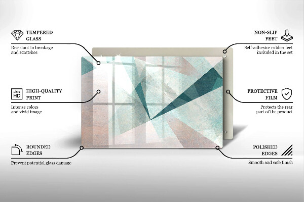 Glas Herdabdeckplatte Scharfe Abstraktion