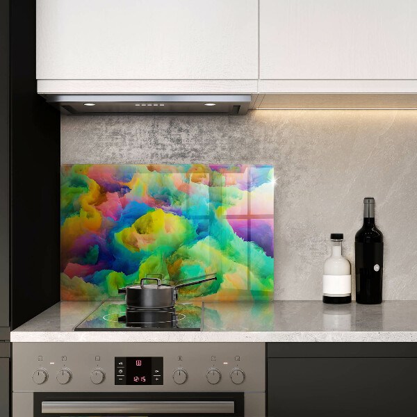 Glas Herdabdeckplatte Bunte Abstraktion