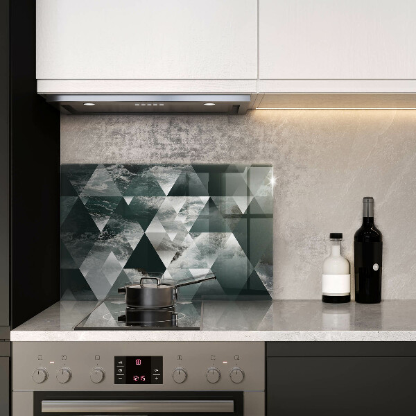 Glas Ceranfeldabdeckung Dreiecke und Wasser