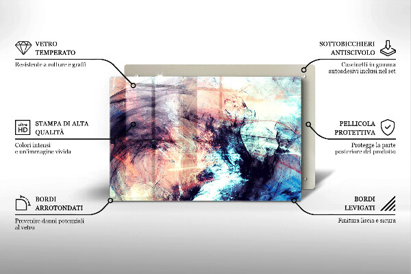 Glas Ceranfeldabdeckung Gemalte Abstraktion