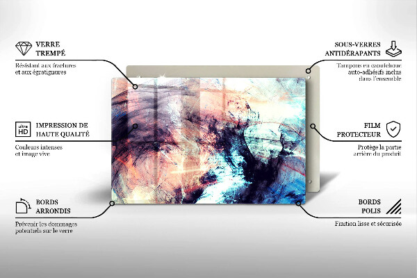 Glas Ceranfeldabdeckung Gemalte Abstraktion