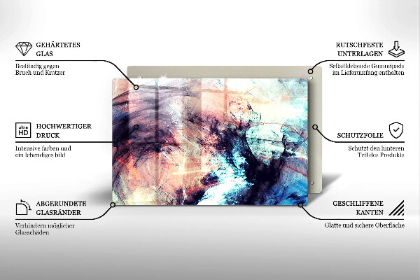 Glas Ceranfeldabdeckung Gemalte Abstraktion