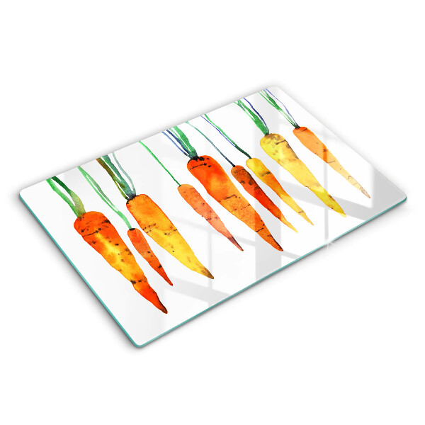 Glas Ceranfeldabdeckung Karottenillustration