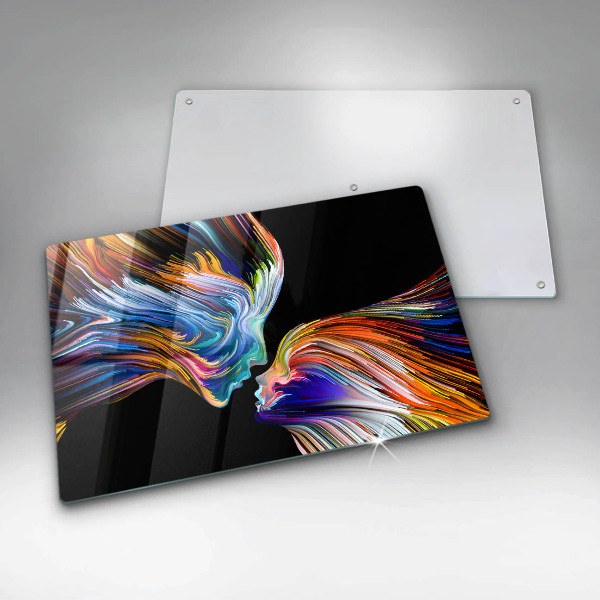 Glas Ceranfeldabdeckung Kuss-Abstraktion