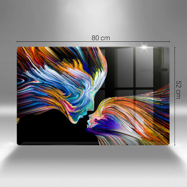 Glas Ceranfeldabdeckung Kuss-Abstraktion