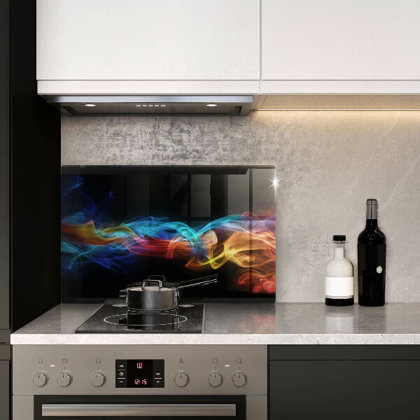 Glas Herdabdeckplatte Bunter Rauch