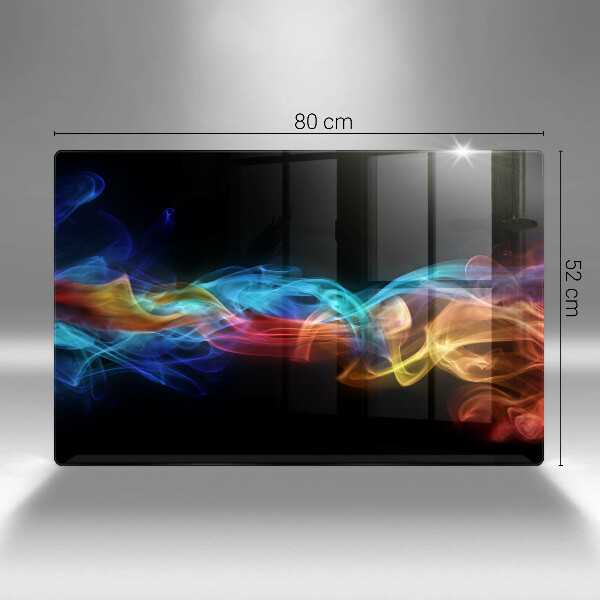 Glas Herdabdeckplatte Bunter Rauch