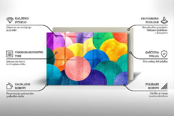 Glas Ceranfeldabdeckung Bunte Kreise