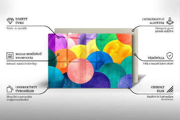 Glas Ceranfeldabdeckung Bunte Kreise