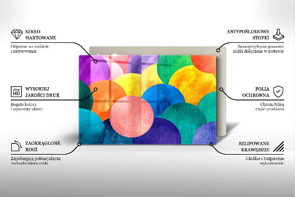 Glas Ceranfeldabdeckung Bunte Kreise