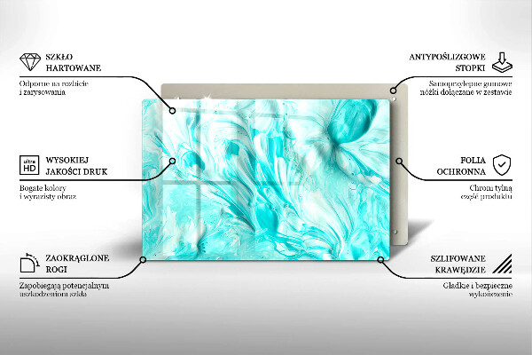 Glas Ceranfeldabdeckung Abstraktionsfarben
