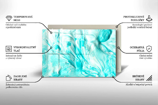 Glas Ceranfeldabdeckung Abstraktionsfarben