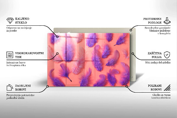 Glas Ceranfeldabdeckung Flauschige Federn
