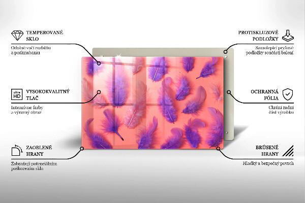 Glas Ceranfeldabdeckung Flauschige Federn
