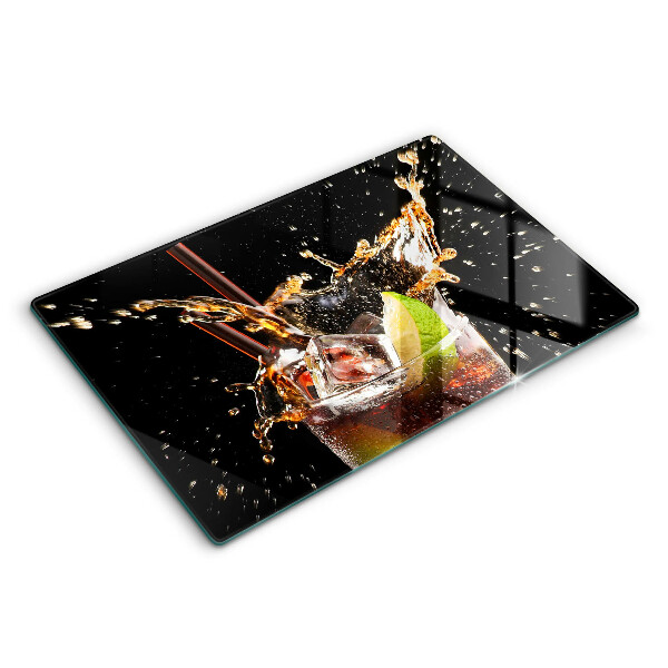 Glas Herdabdeckplatte Mit Eis trinken