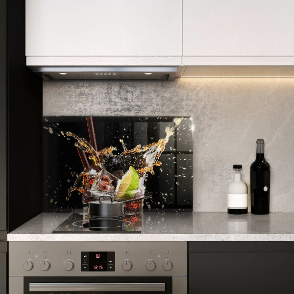 Glas Herdabdeckplatte Mit Eis trinken