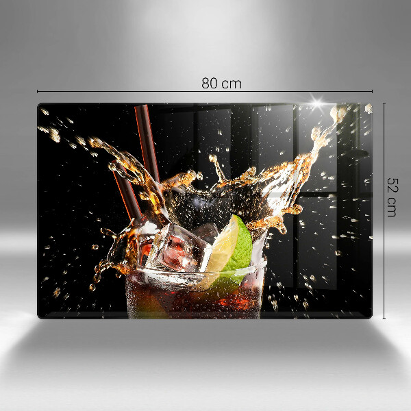 Glas Herdabdeckplatte Mit Eis trinken