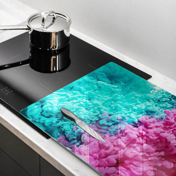 Glas Ceranfeldabdeckung Türkisrosa Rauch