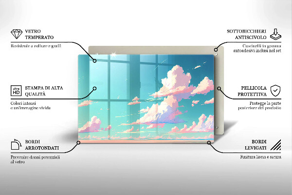 Glas Ceranfeldabdeckung Märchenhafter Himmel
