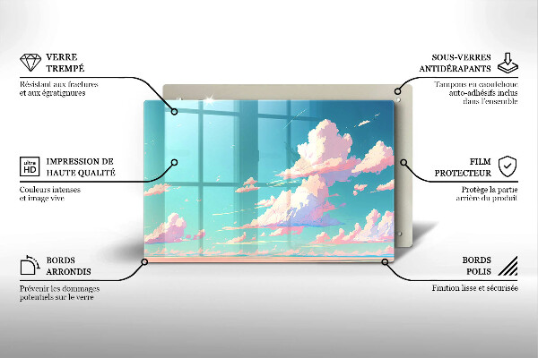 Glas Ceranfeldabdeckung Märchenhafter Himmel