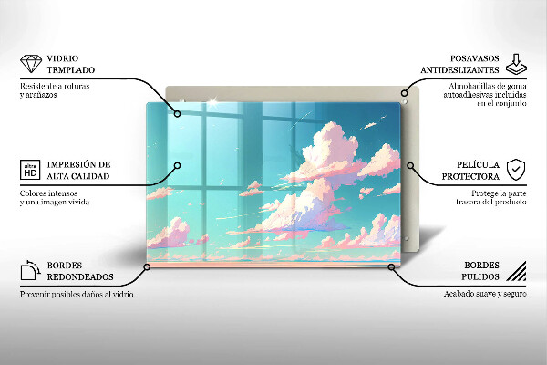 Glas Ceranfeldabdeckung Märchenhafter Himmel