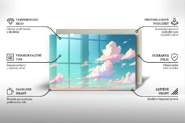 Glas Ceranfeldabdeckung Märchenhafter Himmel