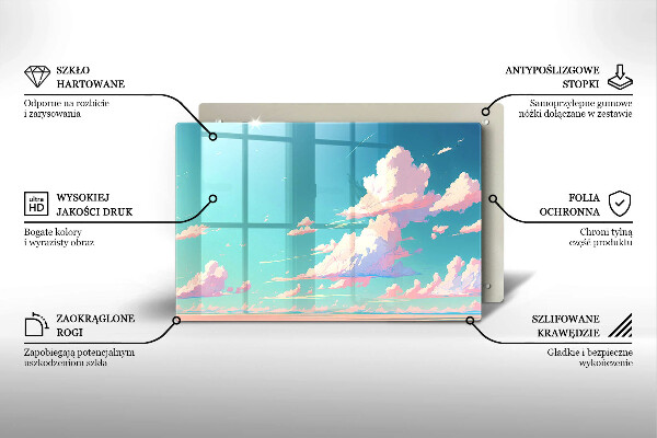 Glas Ceranfeldabdeckung Märchenhafter Himmel