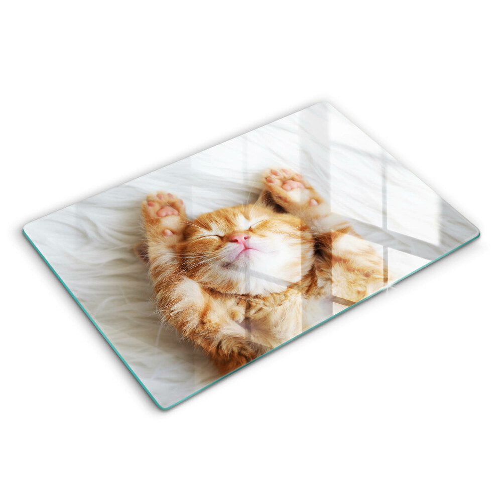 Glas Herdabdeckplatte Kleines süßes Kätzchen