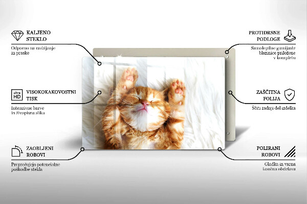 Glas Herdabdeckplatte Kleines süßes Kätzchen