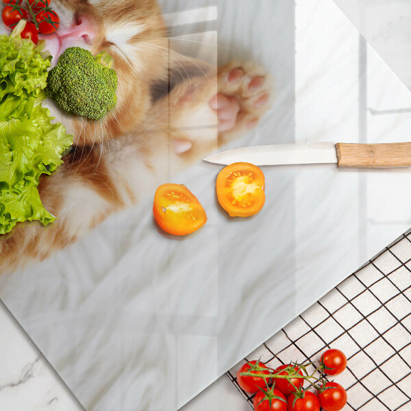 Glas Herdabdeckplatte Kleines süßes Kätzchen
