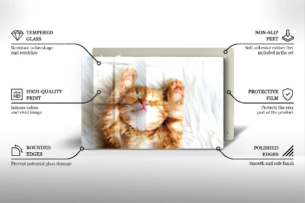 Glas Herdabdeckplatte Kleines süßes Kätzchen