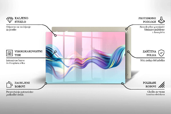 Glas Ceranfeldabdeckung Pastellabstraktion