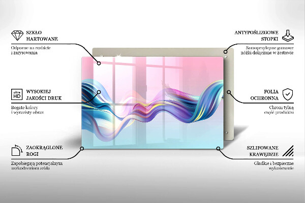 Glas Ceranfeldabdeckung Pastellabstraktion