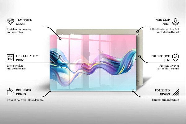 Glas Ceranfeldabdeckung Pastellabstraktion