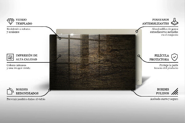 Glas Herdabdeckplatte Textur der Holzrinde