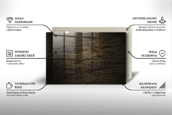 Glas Herdabdeckplatte Textur der Holzrinde