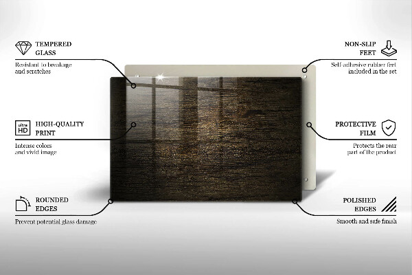 Glas Herdabdeckplatte Textur der Holzrinde