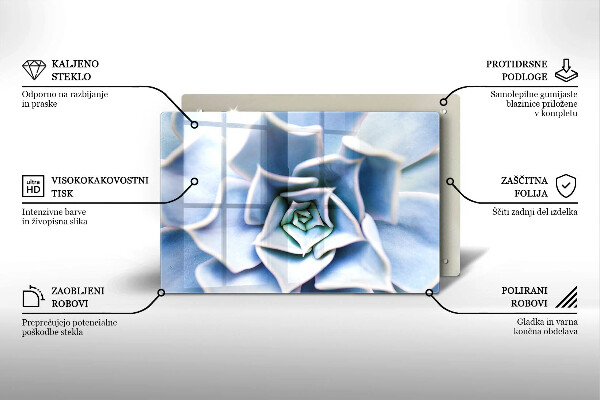 Glas Herdabdeckplatte Blumenpflanze