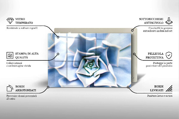 Glas Herdabdeckplatte Blumenpflanze