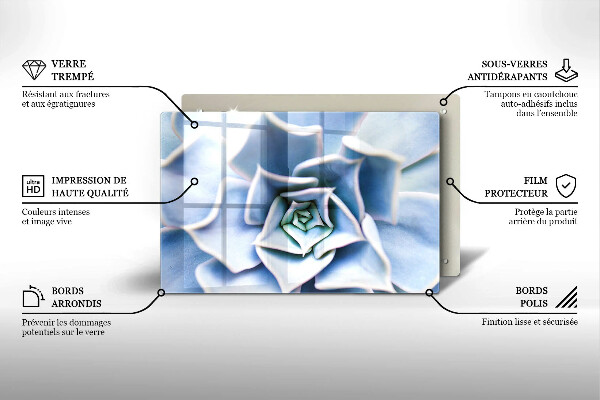 Glas Herdabdeckplatte Blumenpflanze