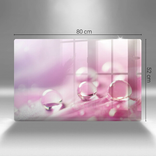 Glas Herdabdeckplatte Taublütenblätter