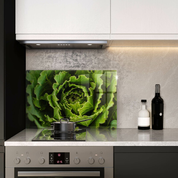 Glas Herdabdeckplatte Salatblätter essen