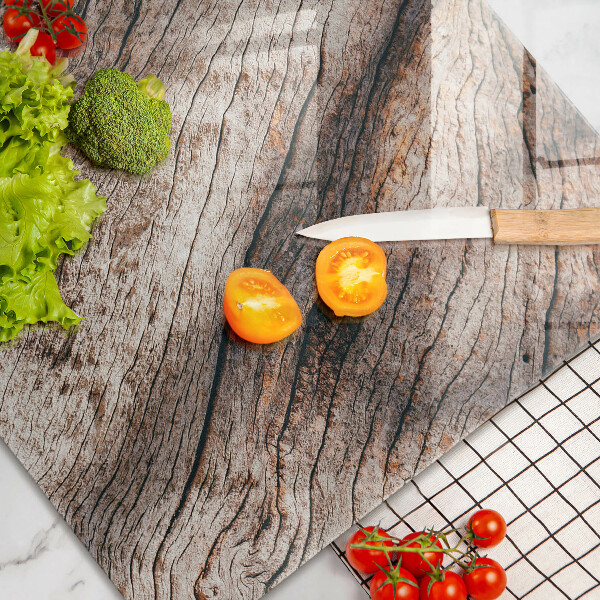 Glas Herdabdeckplatte Holzstruktur