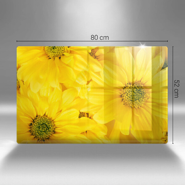 Glas Herdabdeckplatte Blütenblätter