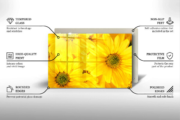 Glas Herdabdeckplatte Blütenblätter