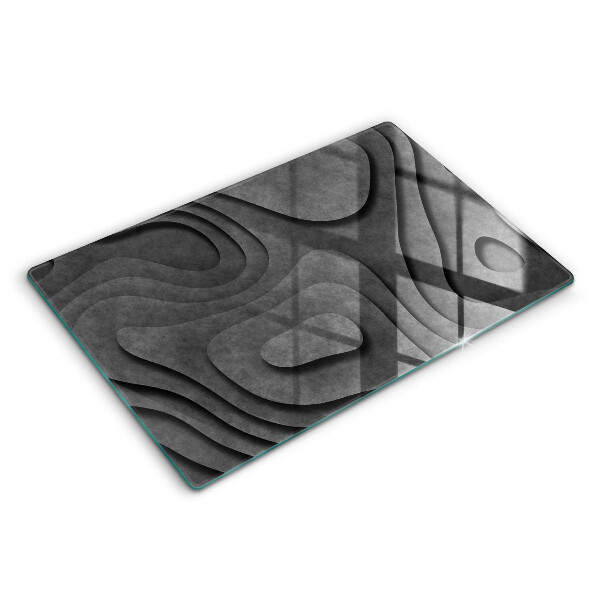 Glas Herdabdeckplatte 3D-Steinformen