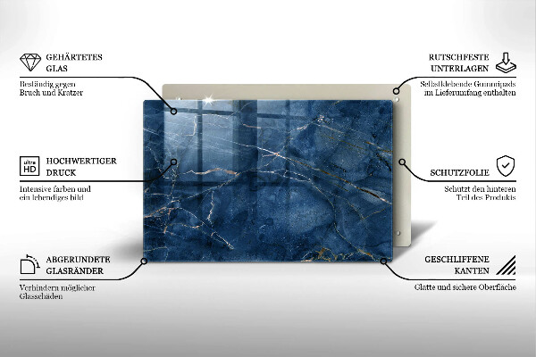 Glas Ceranfeldabdeckung Marmorsteinstruktur