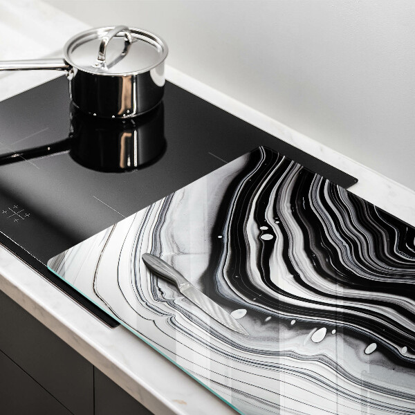 Glas Ceranfeldabdeckung Tintenabstraktion