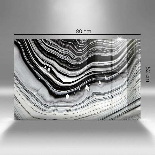 Glas Ceranfeldabdeckung Tintenabstraktion